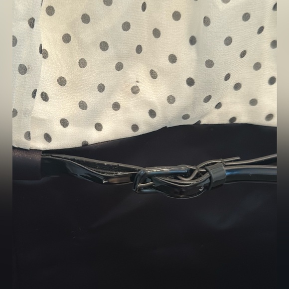 Tahari Elegant Black and White Polka Dot Women's Dress Size 10 - Picture 4 of 9